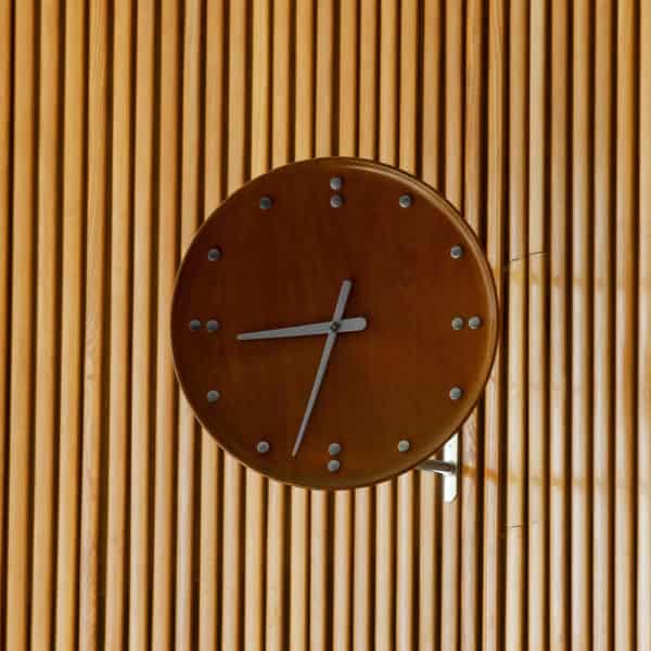Architectmade-FJ-Clock-Wall-Clock-Teak-and-Ash-Wood-Denmark-Finn-Juhl